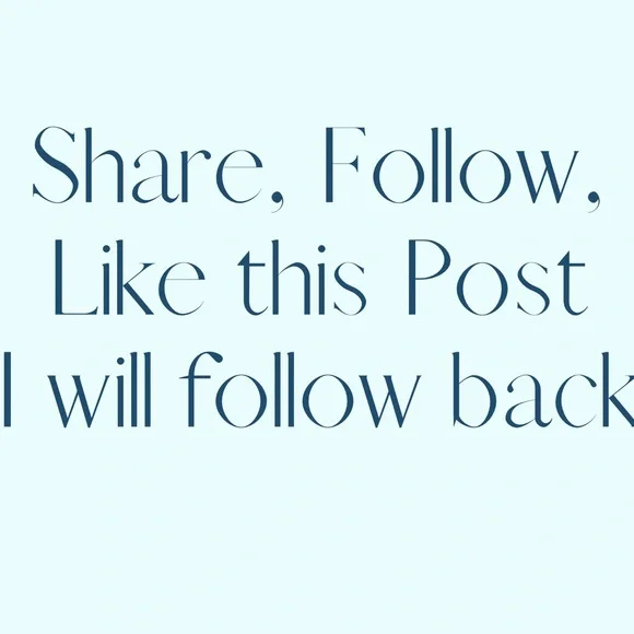 Share, Follow, and Like! I Follow Back - Picture 1 of 1
